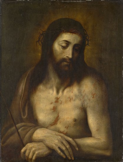 Ecce homo, oil on panel, 64 x 48.5 cm, unsigned, Italienischer Meister, 16. Jh.