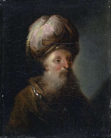 Study Head (Orientale), half profile to the right, oil on panel, 14.7 x 11.9 cm, not marked, Johann Georg Trautmann, Zweibrücken 1713–1769 Frankfurt a. M.