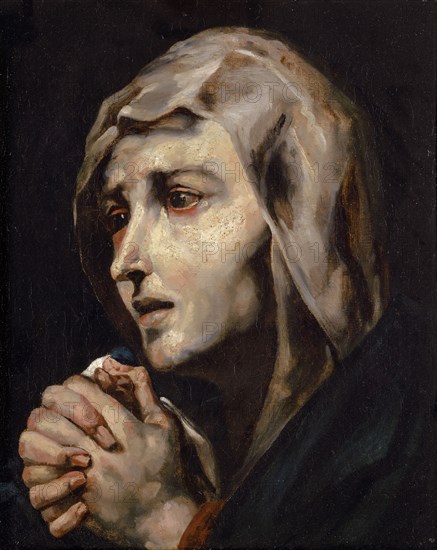 Mater dolorosa, copie d'après Ribera, c. 1811-1815, oil on canvas, 46.2 x 37 cm, unmarked, Théodore Géricault, Rouen 1791–1824 Paris