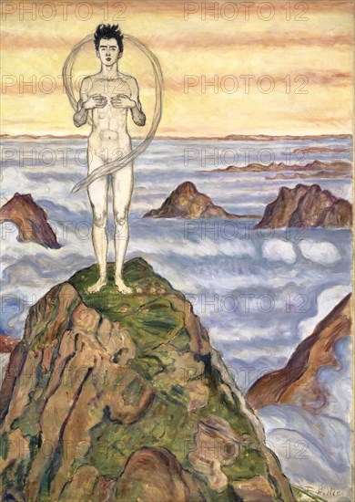 View into the Infinite, c. 1903, oil and pencil on paper on canvas, 64.6 x 45.9 cm, signed lower right: F. Hodler., Ferdinand Hodler, Bern 1853–1918 Genf