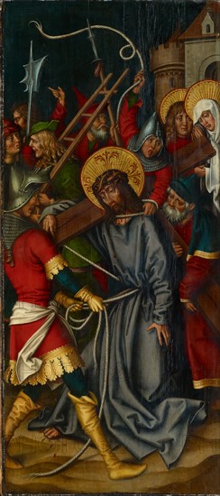 Cross Carrying Christ, c. 1500, Mixed technique on coniferous wood, 128.2 x 58 cm, Unrecorded, Sigmund Holbein, Augsburg um 1470–1540 Bern