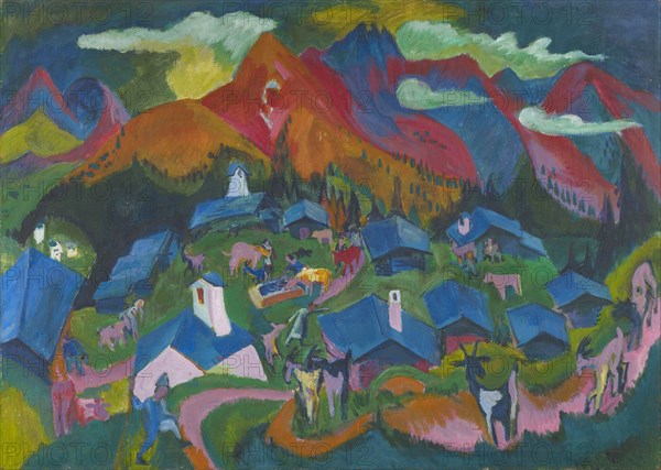 Stafelalp, Return of Animals, 1919, oil on canvas, 120.5 x 168 cm, signed verso: E L Kirchner, Ernst Ludwig Kirchner, Aschaffenburg 1880–1938 Davos Frauenkirch