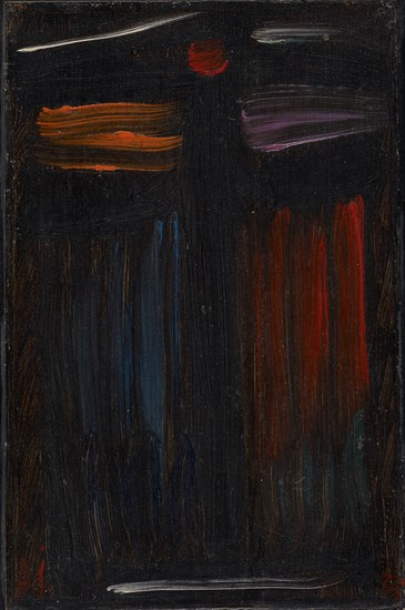 Meditation N. 33, 1935, oil on paper, mounted on cardboard, 20.5 x 13.5 cm, signed and dated., l .: A. J ., dated u., r .: 35, Signed, dated and inscribed on the reverse: A. Jawlensky 1935 June N 33 J., Stiftung Im Obersteg, deposit in the Kunstmuseum Basel 2004, Alexej von Jawlensky, Torschok/Twer 1864–1941 Wiesbaden