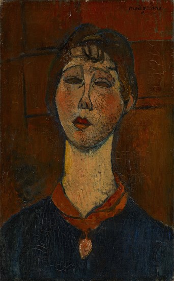Portrait de Madame Dorival, around 1916, oil on canvas, 61 x 38 cm |, .: Mirogard magic protect, Signed above: Modigliani, Amedeo Modigliani, Livorno 1884–1920 Paris