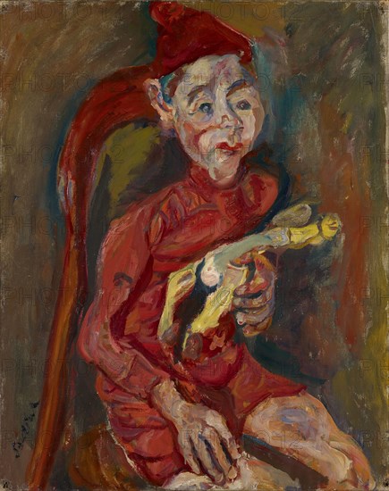 L'enfant au jouet, around 1919, oil on canvas, 81 x 64.5 cm, signed and dated, l .: Soutine, Stiftung Im Obersteg, deposit in the Kunstmuseum Basel 2004, Chaïm Soutine, Smilowitschi bei Minsk 1893–1943 Paris