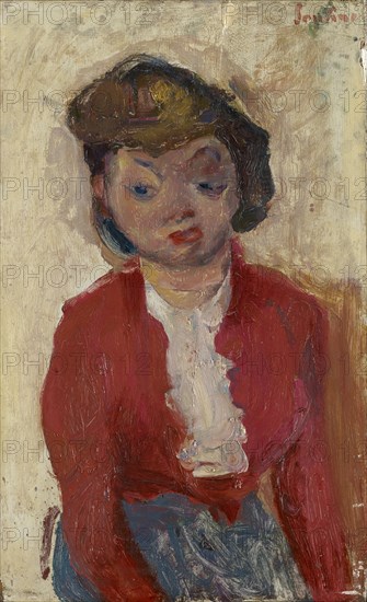 La jeune Anglaise, around 1934, oil on panel, 56 x 34 cm, signed above: Soutine, Stiftung Im Obersteg, deposit in the Kunstmuseum Basel 2004, Chaïm Soutine, Smilowitschi bei Minsk 1893–1943 Paris