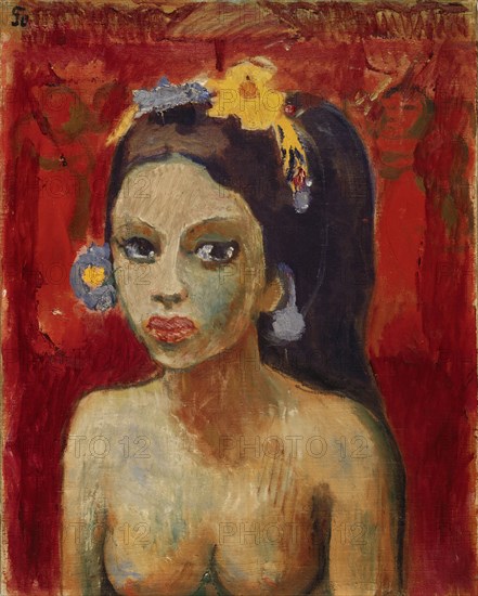 Balinese (I), around 1926, oil on canvas, 68 x 54 cm, signed o. L .: Ge, Inscribed on the reverse: Astor Armand Benett, Stiftung Im Obersteg, deposit in the Kunstmuseum Basel 2004, Robert Genin, Vysokoe bei Smolensk 1884–1943 Moskau