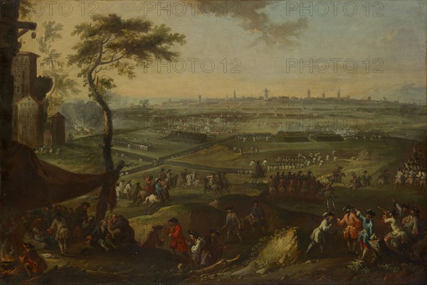 Siege of a City (Bruges?), Oil on canvas, 63.5 x 94.5 cm, not marked, Karel Breydel, (?), Antwerpen 1678–1733 Gent