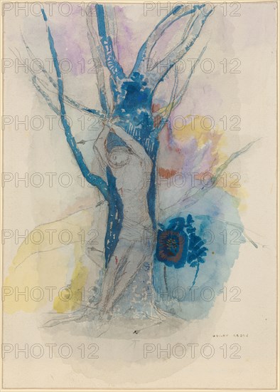 Saint Sébastien, 1910, pencil, watercolor, leaf: 24.9 x 17.8 cm, U. r., Signed in black with pen: ODILON REDON, Odilon Redon, Bordeaux 1840–1916 Paris