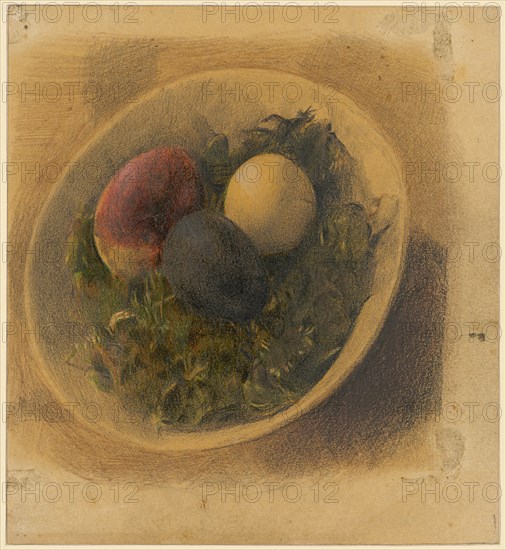 Easter Eggs, Colored Pencil and Pencil, Sheet: 22.5 x 20.5 cm, Not Specified, Otto Meyer-Amden, Bern 1885–1933 Zürich