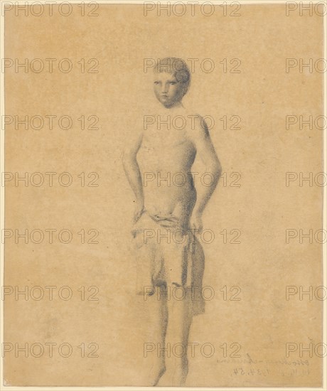 Stripping Boy (Study on Recruitment?), Pencil, Sheet: 19.9 x 16.6 cm, Unmarked, Otto Meyer-Amden, Bern 1885–1933 Zürich