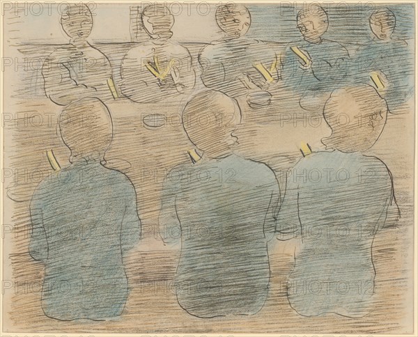 Study on preparation, pen and crayon, sheet: 22.3 x 27.7 cm, Not specified, Otto Meyer-Amden, Bern 1885–1933 Zürich