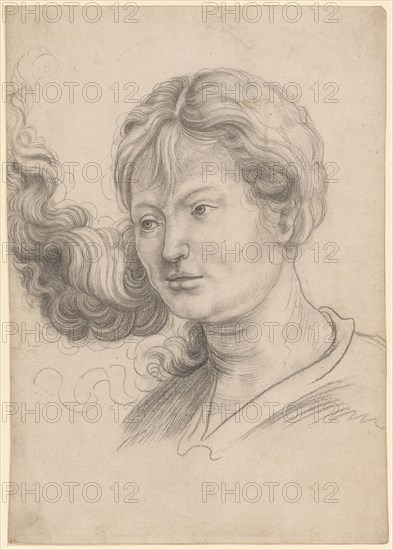 Head of a young woman with waving hair, black chalk, wiped in places, sheet: 31.5 x 22.4 cm, unsigned, Hans Baldung gen. Grien, (Werkstatt / workshop), Schwäbisch Gmünd (?) 1484/85–1545 Strassburg