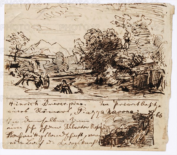 Separated sheet from a diary, 1866, pencil, pen (black), sheet: 9 x 10.5 cm, Rudolf Schick, Berlin 1840–1887 Berlin