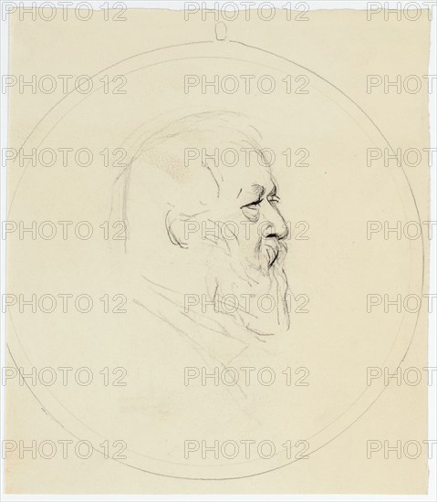 Portrait of Arnold Böcklin in profile to the right, 1897, charcoal, sheet: 24 x 20.8 cm, Hans Sandreuter, Basel 1850–1901 Riehen