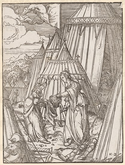 Judith in the camp of Holofernes, c. 1515, woodcut, second condition, folia: 17.9 x 13.5 cm, U. r., monogrammed: H.B, Hans Burgkmair d. Ä., Augsburg 1473–1531 Augsburg