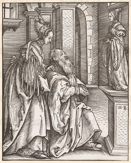 Solomon's Idolatry, woodcut, folio: 11.9 x 9.5 cm, U. r., monogrammed: .H.B, Hans Burgkmair d. Ä., Augsburg 1473–1531 Augsburg