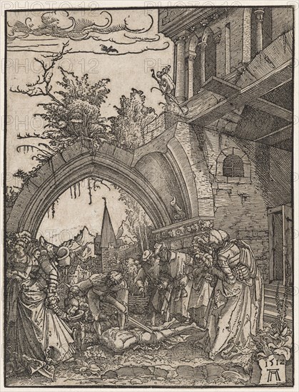 Beheading of John the Baptist, 1512, woodcut, sheet: 20.3 x 15.6 cm, U. r., dated and monogrammed: 1512, AA, Albrecht Altdorfer, um 1480–1538 Regensburg