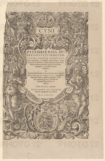 Title border, woodcut, foliate: 30.5 x 20.5 cm, U. l., monogrammed: J, u, ., r., monogrammed: A, Jost Amman, Zürich 1539–1591 Nürnberg
