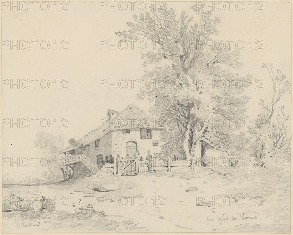 Au pied des Voirons, pencil, sheet: 16.3 x 20.7 cm, O. l., numbered in pencil: 3009, u, ., l, ., signed in pencil: G. Castan, u, ., r., inscribed in pencil: Au pied des Voirons, Gustave Castan, Genf 1823–1892 Crozant/Limousin