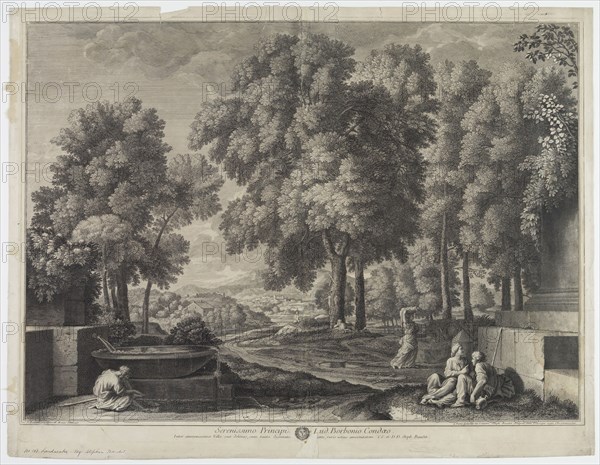 Etienne Baudet, French, 1638-1711, after Nicolas Poussin, French, 1594-1665, (Untitled), 1684, engraving printed in black ink on laid paper, Plate: 22 1/4 × 29 3/4 inches (56.5 × 75.6 cm)