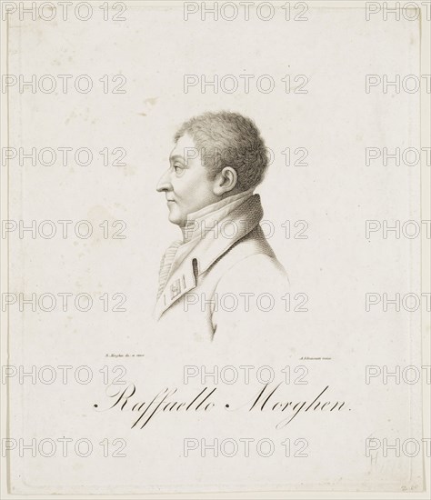 Raphael Morghen, Italian, 1758-1833, A. Schiavonetti, Italian, Raphael Morghen, 1793, Engraving printed in black ink on wove paper, Plate: 9 1/8 × 7 3/8 inches (23.2 × 18.7 cm)