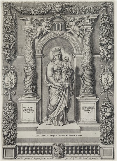 Nicolas Beatrizet, French, 1515-1562, Notre-Dame de Lorette, 1540/1560, Engraving printed in black, plate: 13 5/8 x 9 5/8 in.