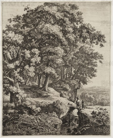 Anthonie Waterloo, Dutch, 1610-1690, The Little Hunchback, 17th century, etching and drypoint printed in black ink on laid paper, Sheet (trimmed within plate mark): 11 1/2 × 9 1/4 inches (29.2 × 23.5 cm)
