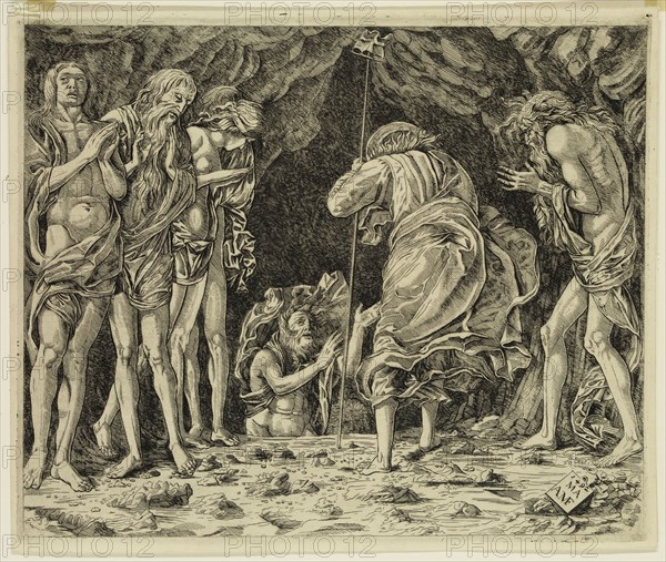 Unknown (Italian), after Andrea Mantegna, Italian, 1431-1506, Christ in Limbo, 18th century, engraving printed in black ink on laid paper, Plate: 8 7/8 × 10 5/8 inches (22.5 × 27 cm)