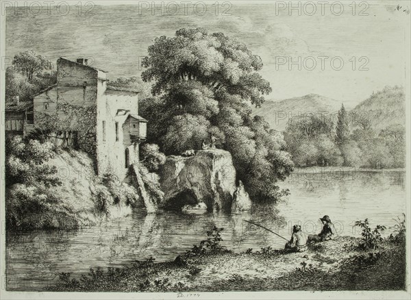 Jean Jacques de Boissieu, French, 1736-1810, By the River, 1774, etching printed in black ink on wove paper, Plate: 6 1/4 × 8 1/2 inches (15.9 × 21.6 cm)