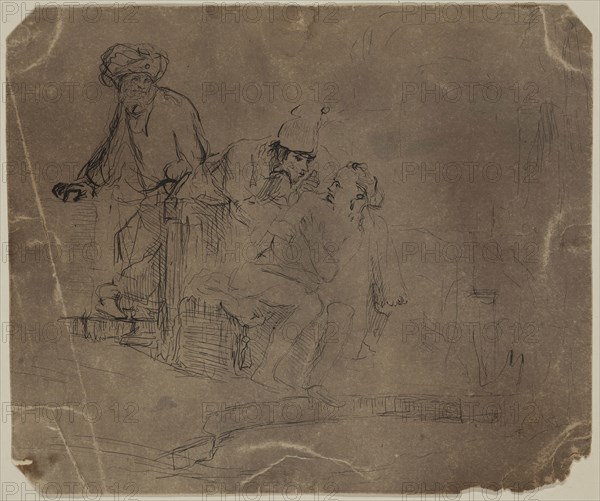 Unknown (Dutch), after Rembrandt Harmensz van Rijn, Dutch, 1606-1669, Susannah and the Elders, 19th Century, Etching printed in black on wove paper, sheet (trimmed within plate mark): 6 3/8 x 7 5/8 in.