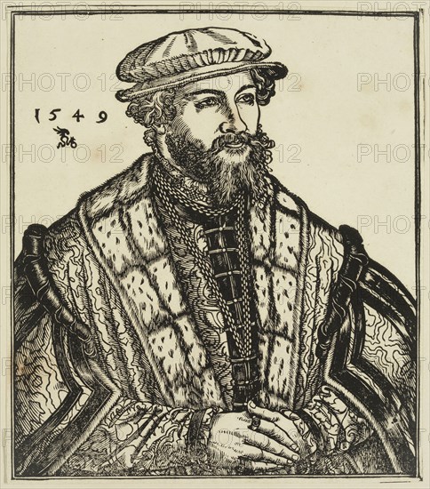 Lucas Cranach the Younger, German, 1515-1586, Dr. Christian Bruck, Called Pontanus, 1549, woodcut printed in black ink on wove paper, Image and sheet: 7 1/8 × 6 1/8 inches (18.1 × 15.6 cm)