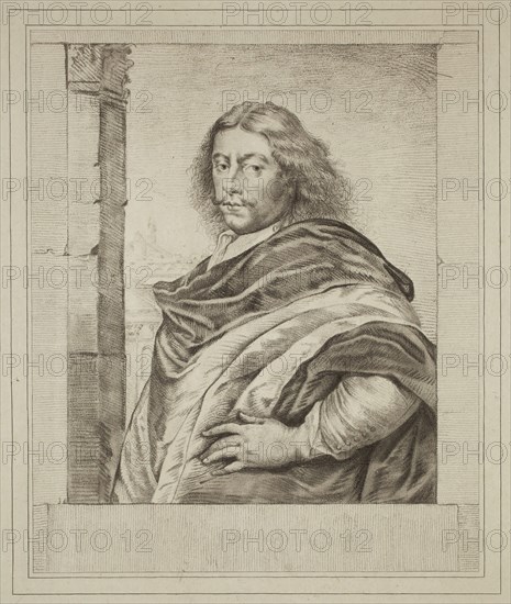 William Baillie, English, 1723-1810, after Frans van Mieris, Dutch, 1635-1681, Francis Mieris 1635-1681, 1777, etching printed in black ink on chine-collé, Plate: 11 1/2 × 8 3/4 inches (29.2 × 22.2 cm)