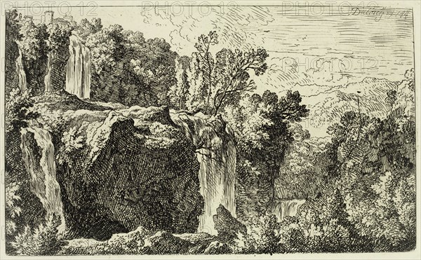 Christian Wilhelm Ernst Dietrich, German, 1712-1774, Landscape, 1744, Engraving printed in black ink on wove paper, Plate: 3 1/2 × 5 7/8 inches (8.9 × 14.9 cm)