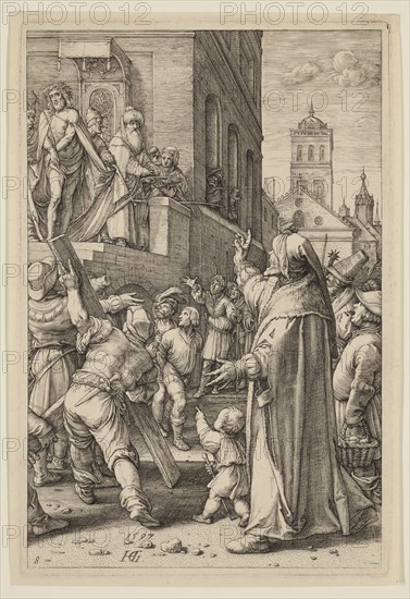 Hendrick Goltzius, Dutch, 1558-1617, Ecce Homo, 1597, engraving printed in black ink on laid paper, Plate: 8 × 5 3/8 inches (20.3 × 13.7 cm)