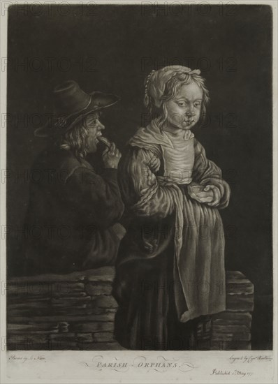 William Baillie, English, 1723-1810, Parish Orphans, 1770, Mezzotint printed in black ink on laid paper, Plate: 14 × 10 inches (35.6 × 25.4 cm)