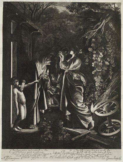 Hendrik Goudt, Dutch, 1585-1630, after Adam Elsheimer, German, 1574-1620, Ceres Seeking Her Daughter, 1610, engraving printed in black ink on laid paper, Sheet (trimmed within plate mark): 12 3/8 × 9 3/8 inches (31.4 × 23.8 cm)