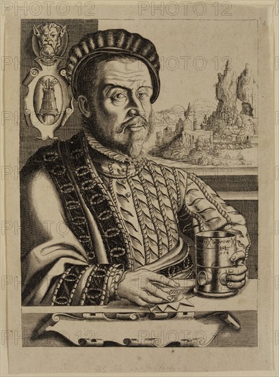 after Hans Sebald Lautensack, German, 1524-1560, Ulrich Schwaiger, 1554, engraving and etching printed in black ink on laid paper, Plate: 8 1/4 × 6 inches (21 × 15.2 cm)