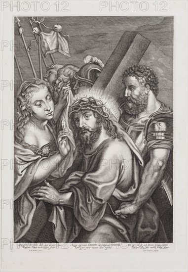 Conrad Lauwers, Flemish, 1632-1685, after Peter Paul Rubens, Flemish, 1577-1640, Christ Bearing His Cross, c. 1655/1685, Engraving printed in black on wove paper, plate: 17 3/4 x 12 3/8 in.
