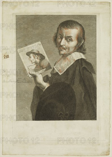 Pietro Antonio Pazzi, Italian, 1706-1776, Carlo Dolci, 18th century, engraving printed in black ink with additions in pencil and red crayon on wove paper, Plate: 11 × 7 5/8 inches (27.9 × 19.4 cm)