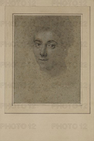 school of Ottavio Leoni, Italian, 1578-1630, Portrait of an Unknown Woman, between 1620 and 1629, black chalk with white chalk and traces of gray wash on green-gray paper, Sheet: 5 11/16 × 4 5/16 inches (14.4 × 11 cm)