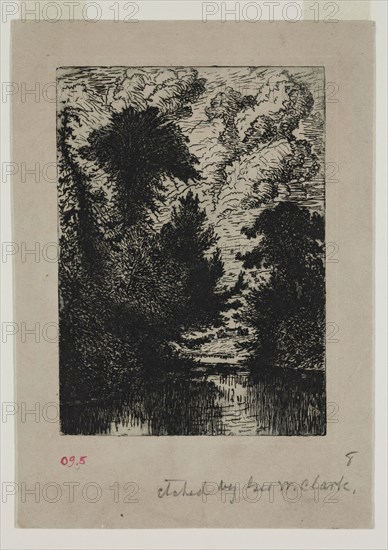 George W. Clark, American, Untitled, ca. 1893, Etching printed in black on wove paper, Plate: 5 3/4 × 4 1/4 inches (14.6 × 10.8 cm)
