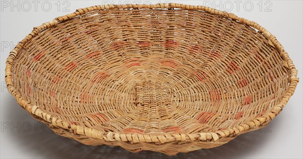 Zuni, Native American, Sage Bush Basket, between 1890 and 1910, wicker, yucca, sagebrush, Overall: 3 3/8 inches × 14 5/8 inches (8.6 × 37.1 cm)
