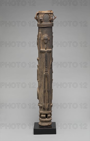 Baule, African, Drum, 19th Century, Wood, hide, string, 51 1/4 x 9 1/2 x 8 1/2 in. (130.2 x 24.1 x 21.6 cm)