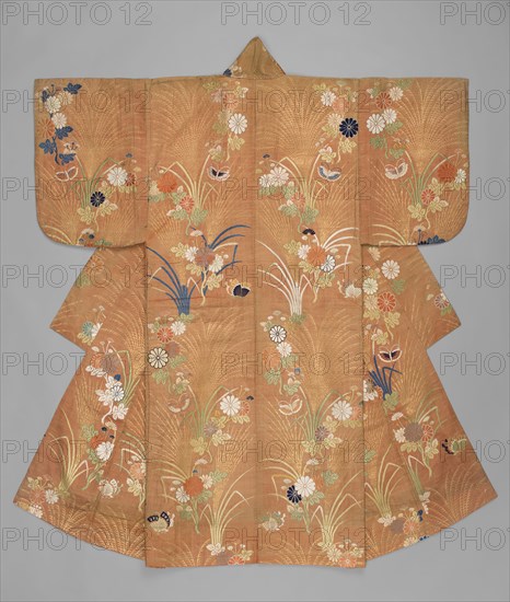 Unknown (Japanese), Noh Theater Robe, Karaori Type, 18th Century, Metallic and silk brocade, silk, Overall: 59 3/4 × 53 5/8 inches (151.8 × 136.2 cm)