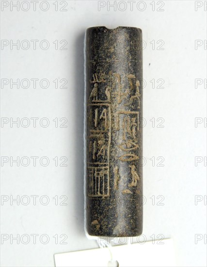 Egyptian, Cylinder Seal of Pepi I, 2268/2228 BC, Carved and engraved stone, height by diameter: 2 1/2 x 1 1/8 in.