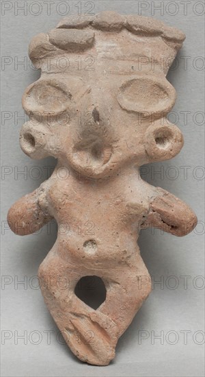 Tlatilco, Precolumbian, Figure, between 1500 and 900 BCE, earthenware, Overall: 3 × 1 1/2 inches (7.6 × 3.8 cm)