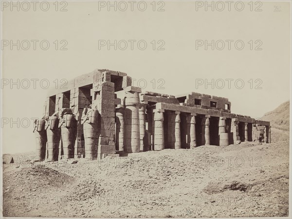 Anonymous Artist, Remains of the Hypostyle Hall of the Ramesseum. Luxor, Wes, 19th century, albumen print