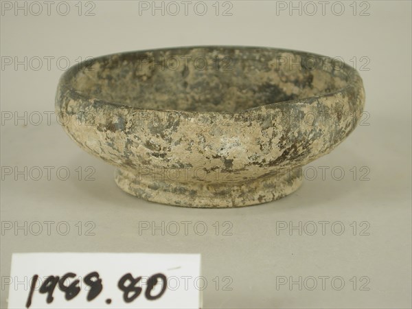 Etruscan, Bowl, mid 6th/5th Century BC, ClayFGDFSBSV, Height x Diameter: 1 5/8 x 4 3/8 x 4 3/8 in. (4.1 x 11.1 x 11.1 cm)