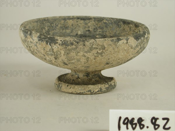 Etruscan, Bowl, mid 6th/5th Century BC, ClayFGDFSBSV, Height x Diameter: 2 1/2 x 4 5/8 x 4 5/8 in. (6.4 x 11.7 x 11.7 cm)